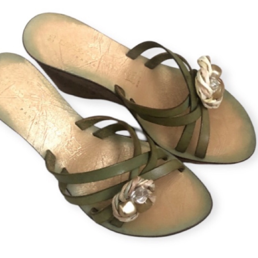 Leather sandals designer Italy like new
